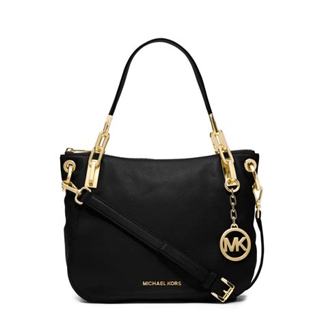 black medium michael kors purse|michael kors black purse women's.